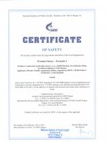 Certificate of safety Doplněk stravy - Prameny čistoty. Formule 1,2,3, 180 kapslí 