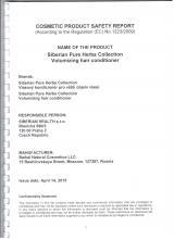 Cocmetic product safety report Siberian Pure Herbs Collection. Vlasový kondicionér pro větší objem vlasů (Oblako), 250 ml