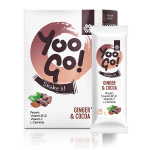 Yoo Go! Shake it! Порошок для приготовления протеинового напитка с какао и имбирем, с подсластителем, 175 г