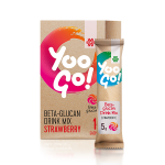 Yoo Go! Beta-glucan Drink Mix (Jahoda). Nealkoholický nápoj se sladidly se sníženým obsahem energie, 70 g 500512