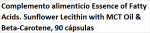DS Essence of Fatty Acids. Sunflower Lecithin with MCT Oil & Beta-Carotene, 90 kapslí 501439